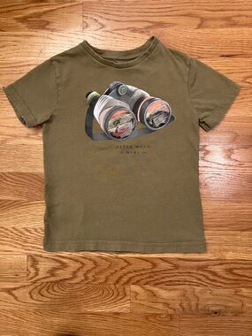 Mayoral size 6  Olive Green Graphic Short Sleeve Tee